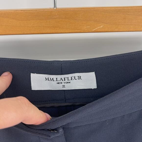 MM Lafleur Pippa wide leg flat front hi rise cropped trouser dress pants sz 10 - Picture 5 of 6